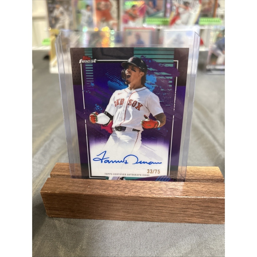 2026 Topps Finest Jarren Duran Purple Refractor Auto /75 Boston Red Sox